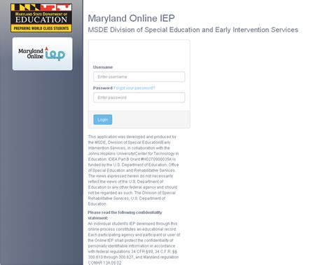 moiep login|Logging In : Maryland Online IEP System User Guide 2014 (v10).